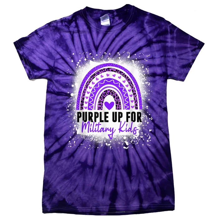 Purple Up For Military Kid Month Of The Military Child Tie-Dye T-Shirt