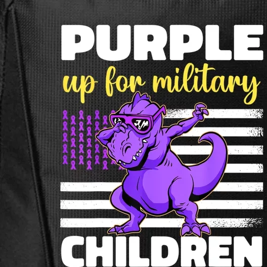 Purple Up For Military Month Of The Military Children City Backpack