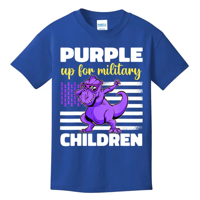 Purple Up For Military Month Of The Military Children Kids T-Shirt