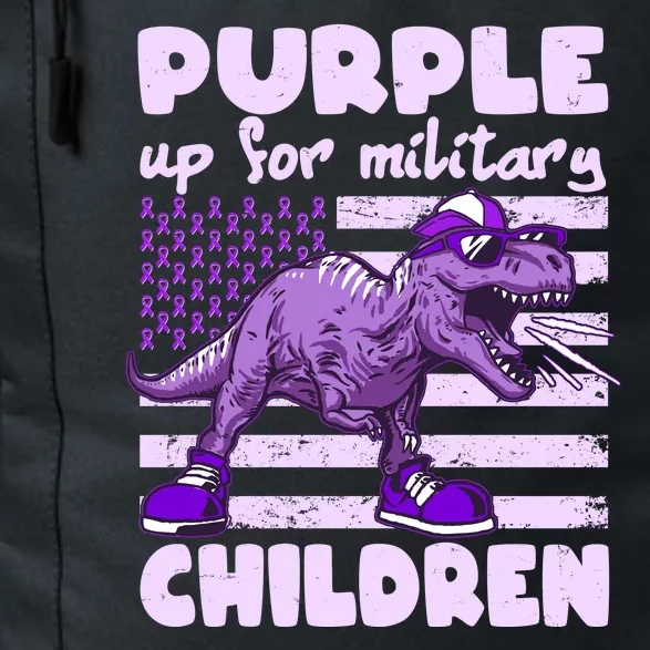 Purple Up For Military Children TRex Dinosaur Daily Commute Backpack