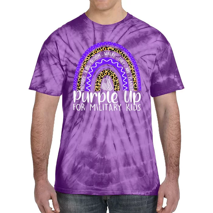 Purple Up For Military Kid Cool Month Of The Military Child Tie-Dye T-Shirt