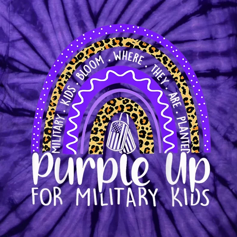 Purple Up For Military Kid Cool Month Of The Military Child Tie-Dye T-Shirt