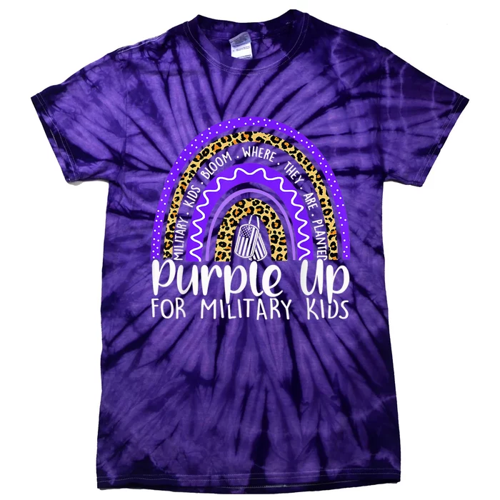 Purple Up For Military Kid Cool Month Of The Military Child Tie-Dye T-Shirt