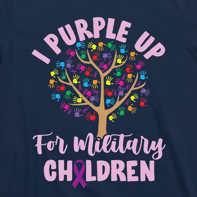 Purple Up For Military Children Tree Month T-Shirt