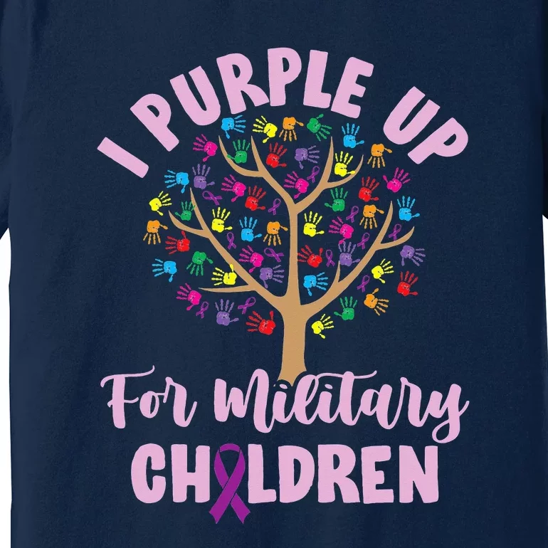 Purple Up For Military Children Tree Month Premium T-Shirt