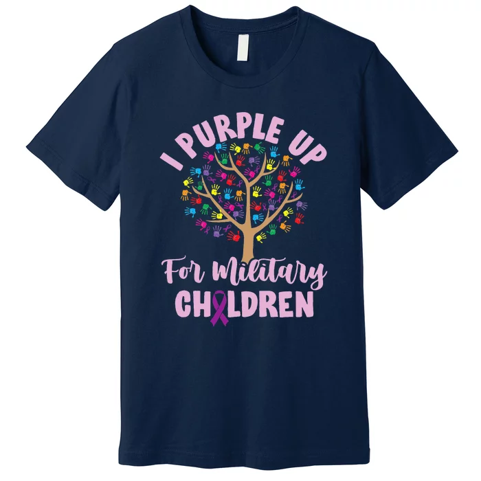 Purple Up For Military Children Tree Month Premium T-Shirt