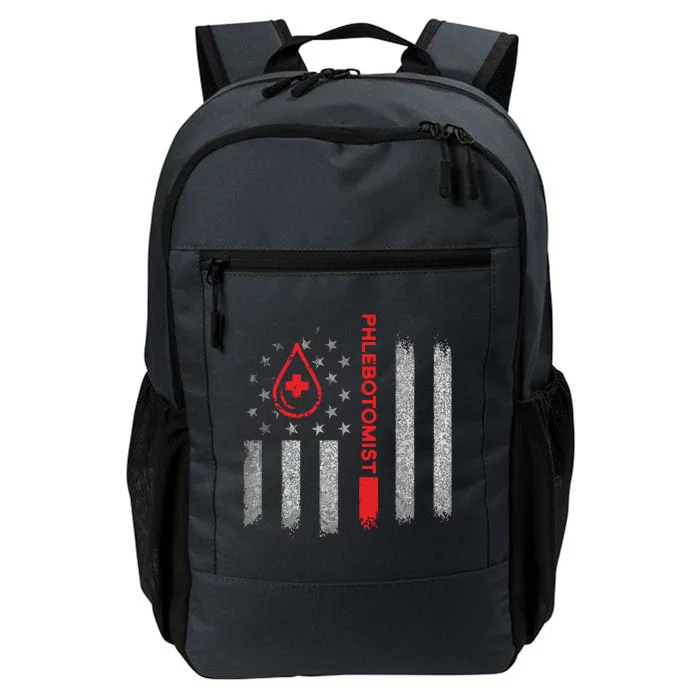 Phlebotomist US Flag Phlebotomy Technician Gifts Daily Commute Backpack