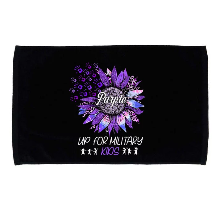 Purple Up For Military Sunflower Military Child Month Microfiber Hand Towel