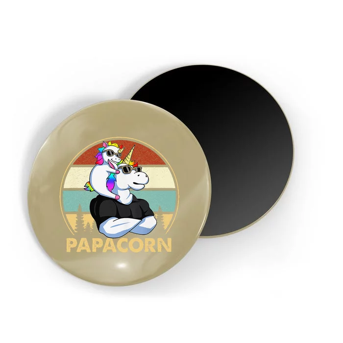 Papacorn Unicorn Father And Baby Fathers Day Papa Gift Magnet