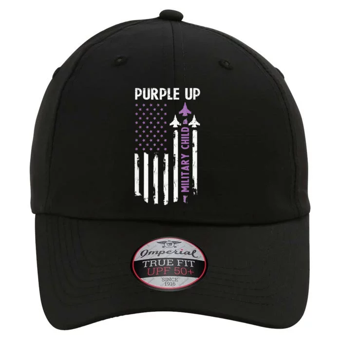 Purple Up For Military Child Air Force US Flag Military The Original Performance Cap