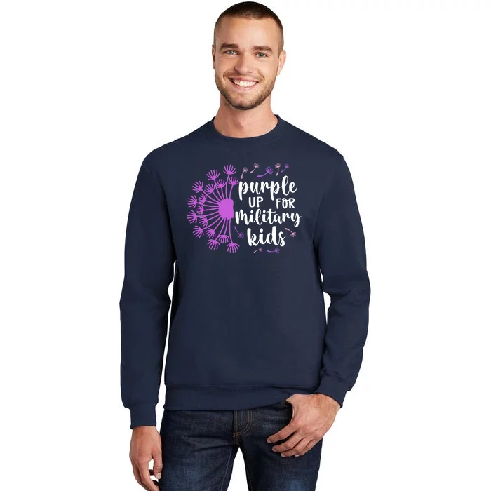 Purple Up For Military Children Army Soldier Tall Sweatshirt