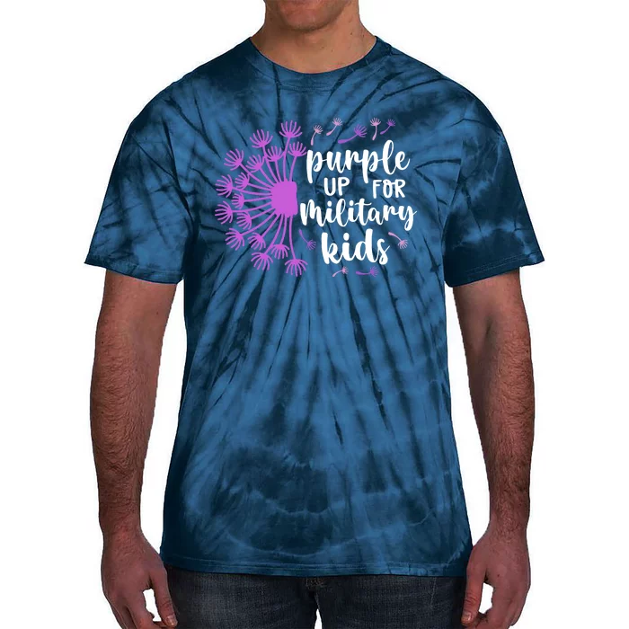 Purple Up For Military Children Army Soldier Tie-Dye T-Shirt