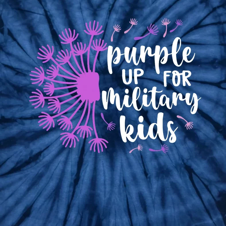 Purple Up For Military Children Army Soldier Tie-Dye T-Shirt