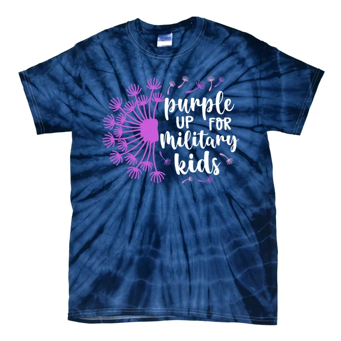 Purple Up For Military Children Army Soldier Tie-Dye T-Shirt