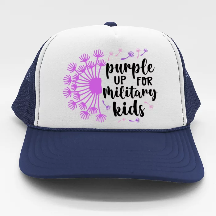 Purple Up For Military Children Army Soldier Trucker Hat