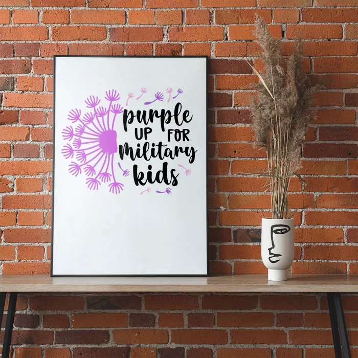 Purple Up For Military Children Army Soldier Poster