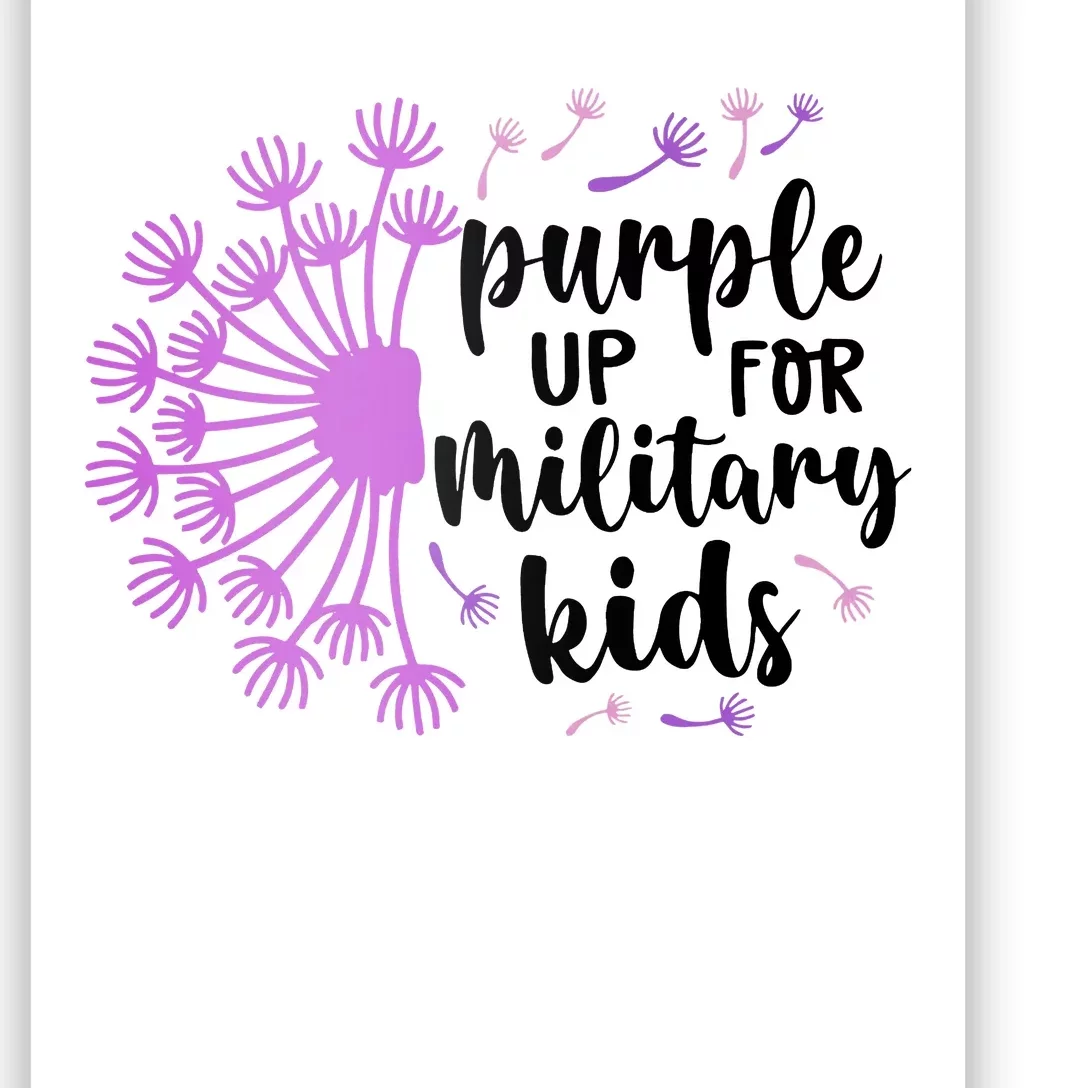 Purple Up For Military Children Army Soldier Poster