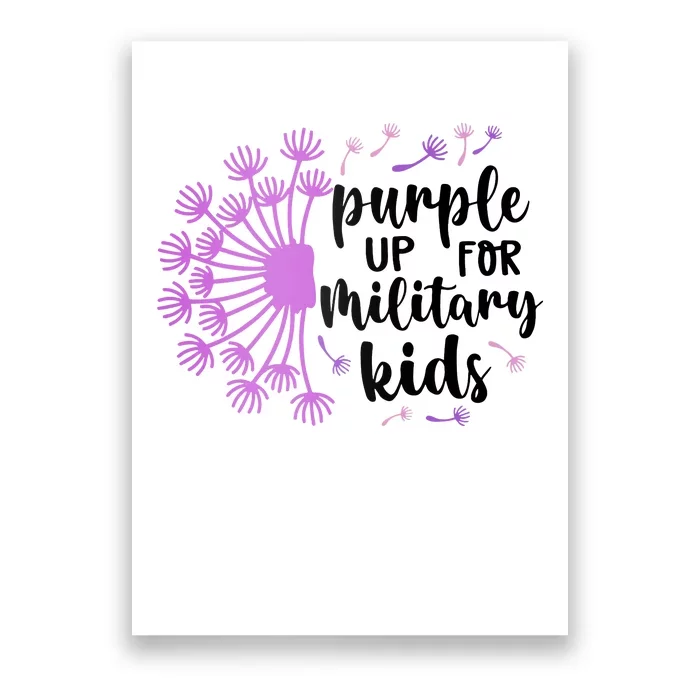 Purple Up For Military Children Army Soldier Poster