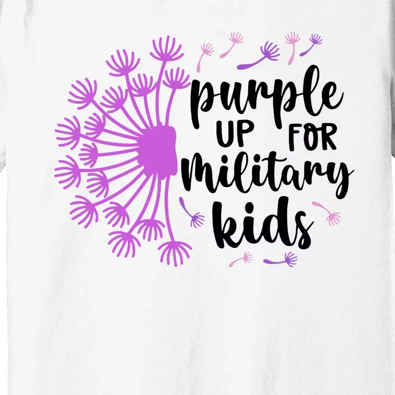 Purple Up For Military Children Army Soldier Premium T-Shirt