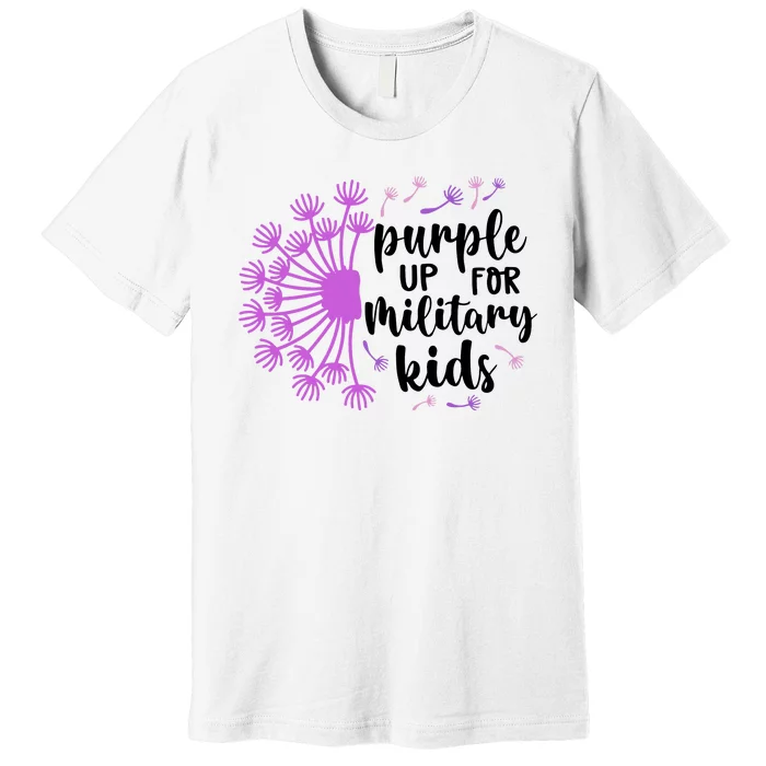 Purple Up For Military Children Army Soldier Premium T-Shirt