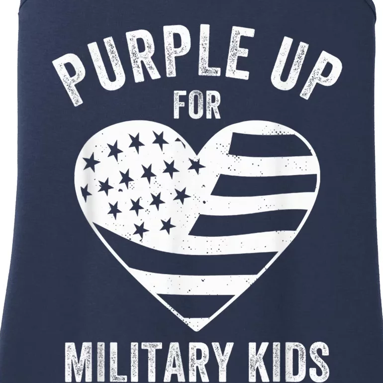 Purple Up For Military Kid Shirt Military Child Month Ladies Essential Tank