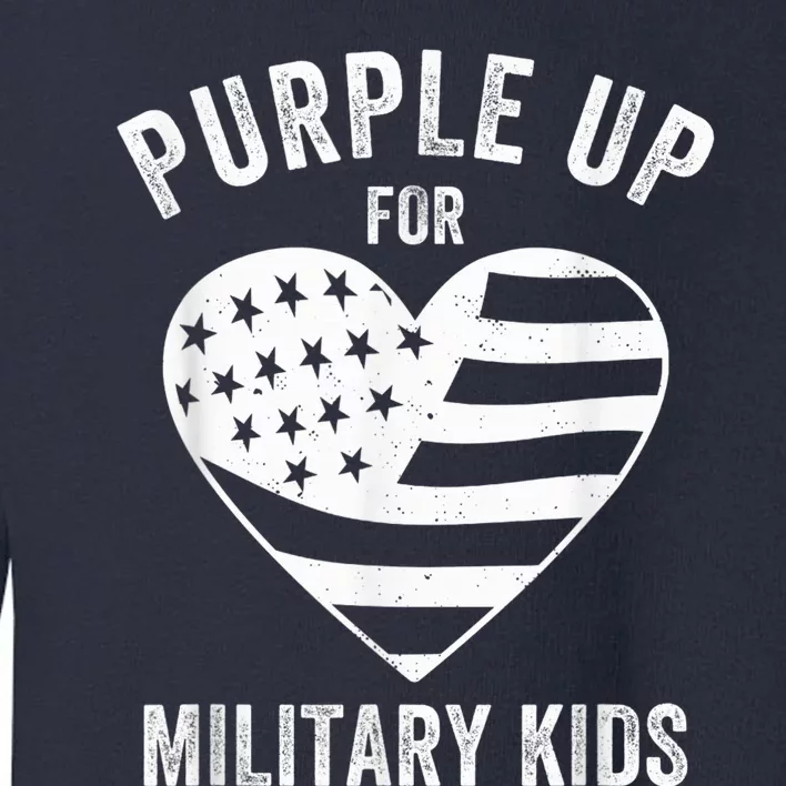 Purple Up For Military Kid Shirt Military Child Month Toddler Sweatshirt