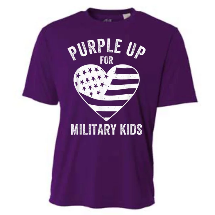 Purple Up For Military Kid Shirt Military Child Month Cooling Performance Crew T-Shirt