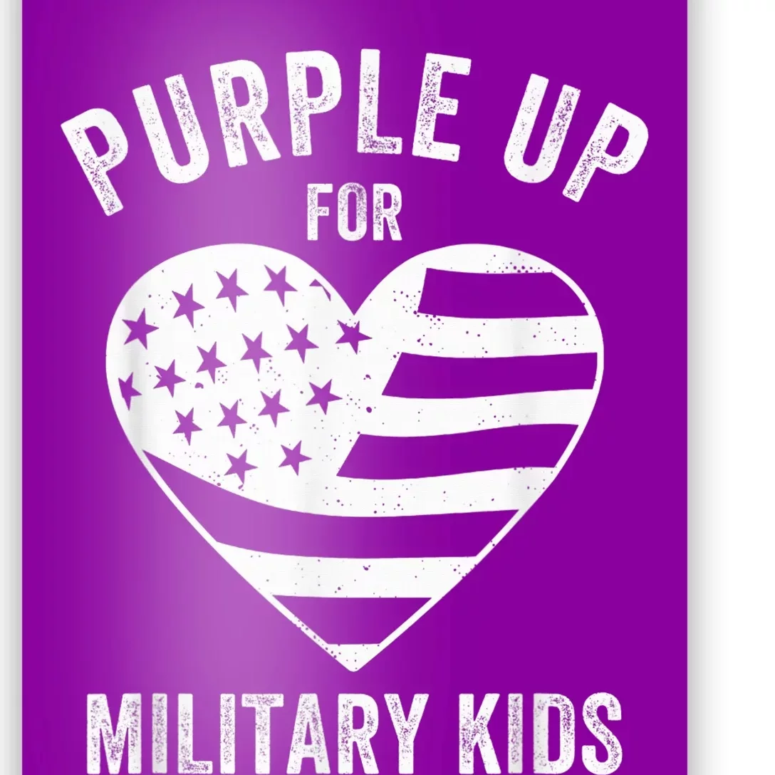 Purple Up For Military Kid Shirt Military Child Month Poster