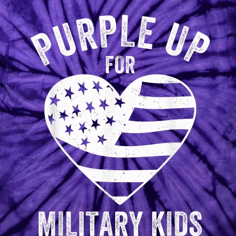 Purple Up For Military Kid Shirt Military Child Month Tie-Dye T-Shirt