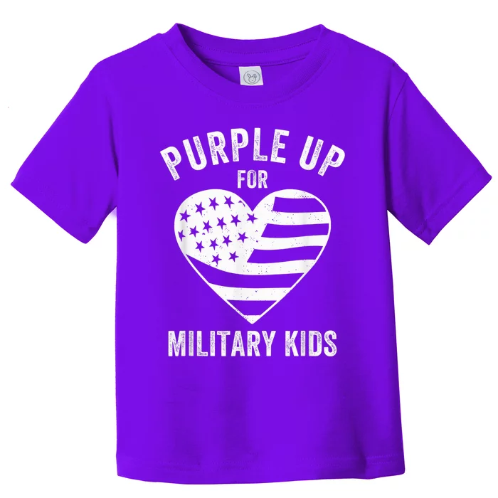 Purple Up For Military Kid Shirt Military Child Month Toddler T-Shirt