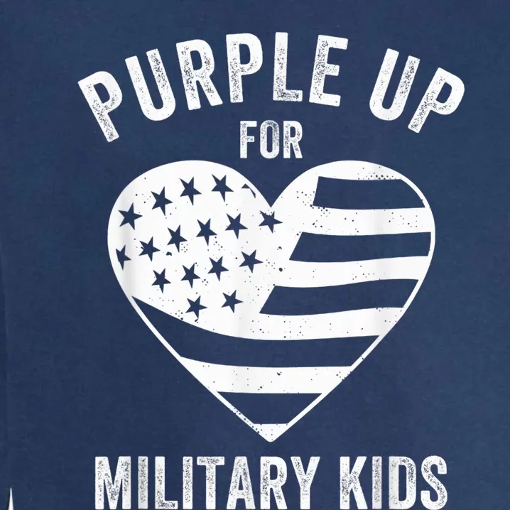 Purple Up For Military Kid Shirt Military Child Month Garment-Dyed Sweatshirt