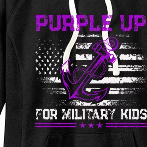 Purple Up For Military Military Child Month Women's Fleece Hoodie