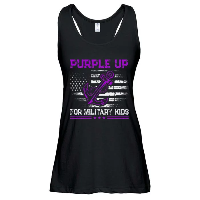 Purple Up For Military Military Child Month Ladies Essential Flowy Tank