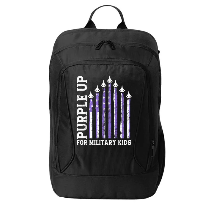 Purple Up For Military Kid Military Child Month Air Force City Backpack