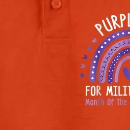 Purple Up For Military Kid Month of the Military Child Dry Zone Grid Performance Polo