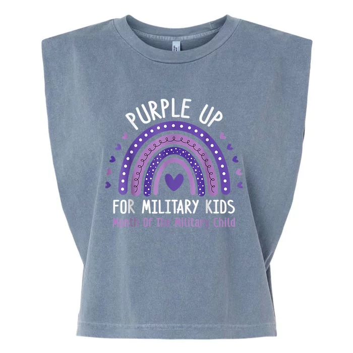 Purple Up For Military Kid Month of the Military Child Garment-Dyed Women's Muscle Tee