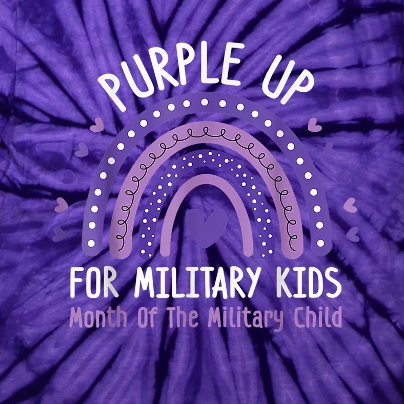 Purple Up For Military Kid Month of the Military Child Tie-Dye T-Shirt