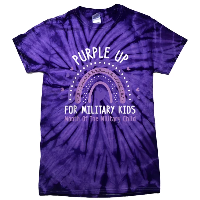 Purple Up For Military Kid Month of the Military Child Tie-Dye T-Shirt