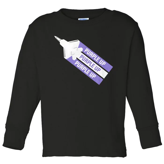 Purple Up For Military Child Month Of The Military Awareness Toddler Long Sleeve Shirt