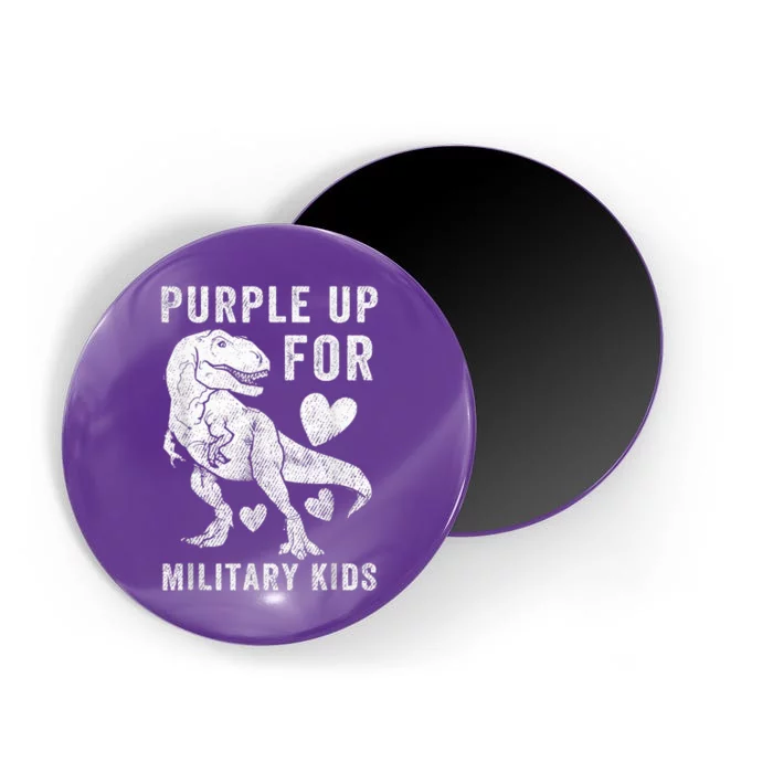 Purple Up For Military Kid Military Child Month Dino Boys Magnet