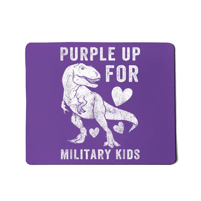 Purple Up For Military Kid Military Child Month Dino Boys Mousepad