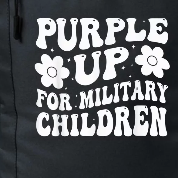 Purple Up For Military Kid Military Child Month Groovy Daily Commute Backpack