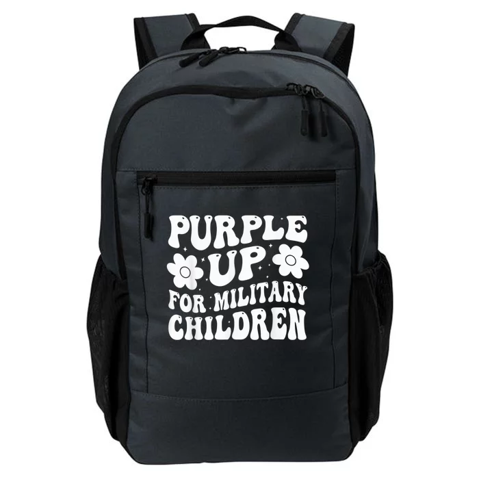 Purple Up For Military Kid Military Child Month Groovy Daily Commute Backpack