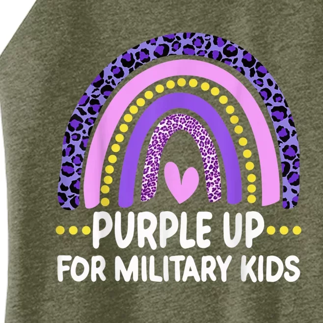 purple up for military Kid month of the military child Women’s Perfect Tri Rocker Tank