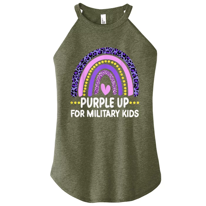 purple up for military Kid month of the military child Women’s Perfect Tri Rocker Tank