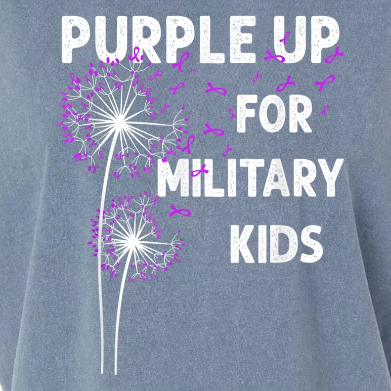 Purple Up For Military Kidss Military Groovy Child Month Garment-Dyed Women's Muscle Tee