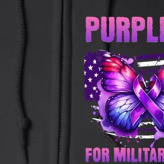 Purple Up For Military Military Child Month Full Zip Hoodie