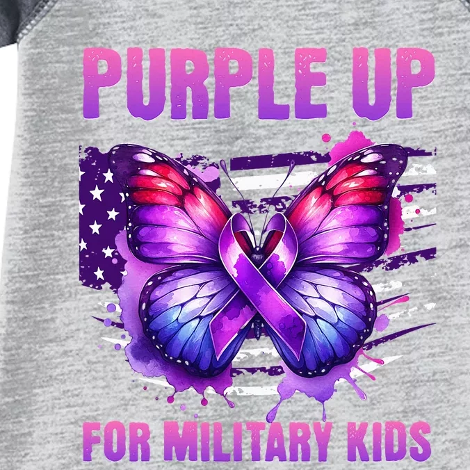 Purple Up For Military Military Child Month Infant Baby Jersey Bodysuit