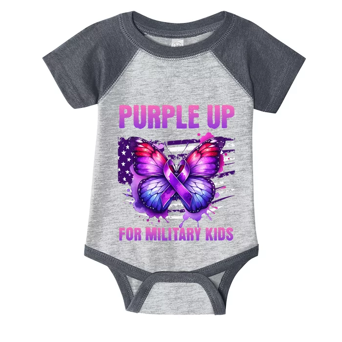 Purple Up For Military Military Child Month Infant Baby Jersey Bodysuit