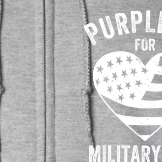 Purple Up For Military Military Child Month Full Zip Hoodie